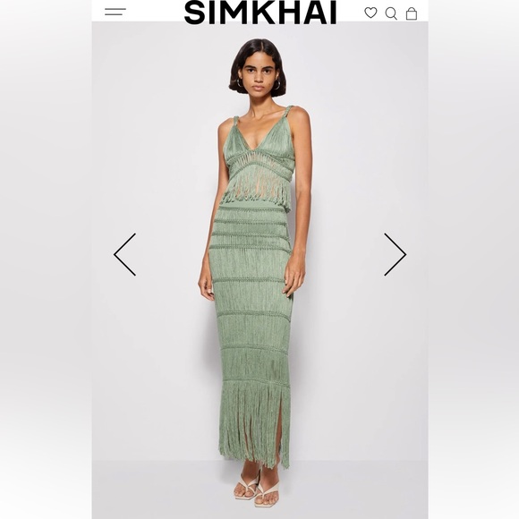 Jonathan Simkhai Dresses & Skirts - JONATHAN SIMKHAI Claudette Macrame Bralette & Cordelia Macrame Skirt XS SET Jade